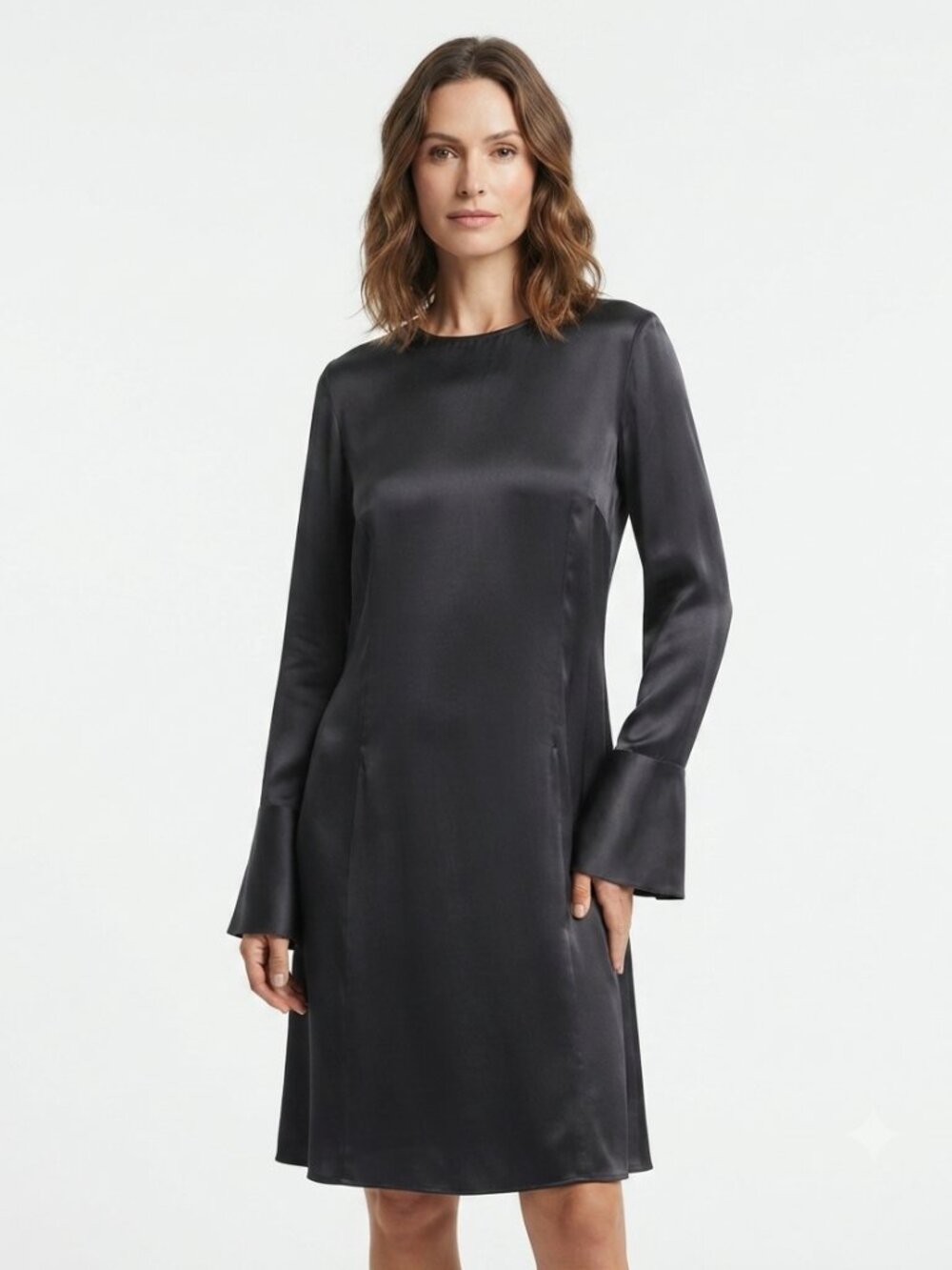 NWT TREASURE & BOND X SOMETHING NAVY GREY PHANTOM MINI SHIFT DRESS - XL